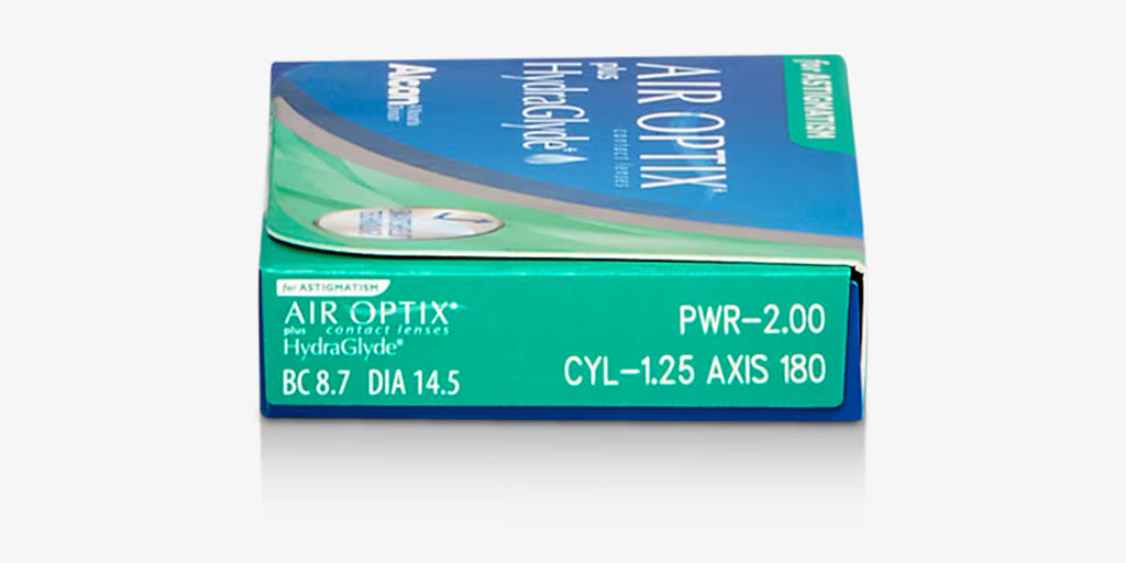 Air Optix Plus Hydraglyde for Astigmatism - Monthly reusable contact lenses- Pack of 3